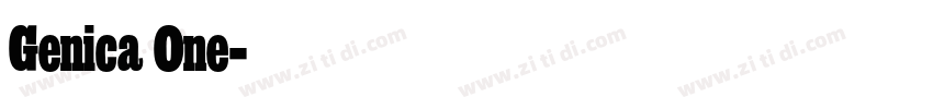 Genica One字体转换